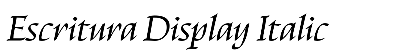 Escritura Display Italic